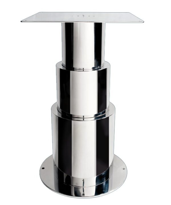 3 ROUND STAGE ELECTRIC TABLE PEDESTAL MADE IN STAINLESS STEEL 20.18898B/INOX