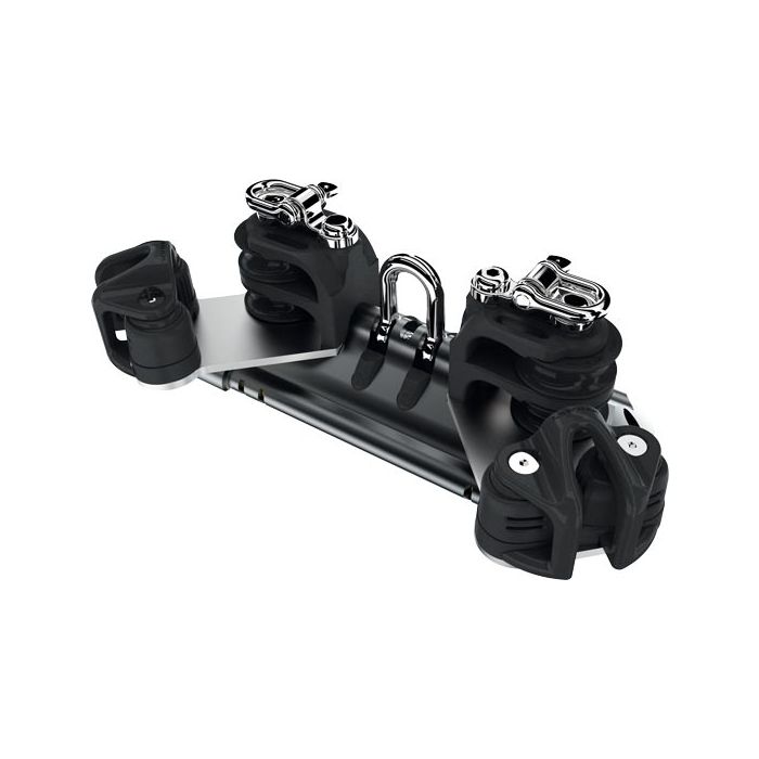 TB Car With Shackle, 2 Double CL Sheaves, Becket & Cam — Size: Size 1