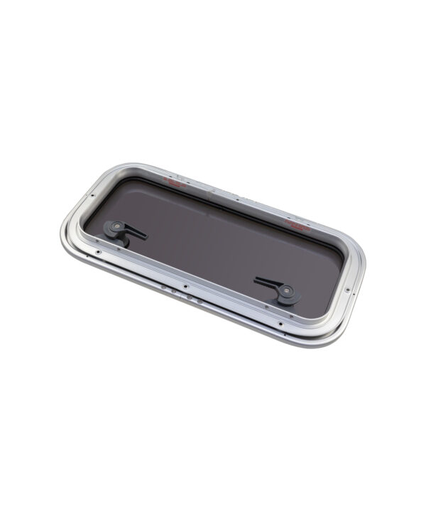 Low Profile Hatch — Size: Size 276 x 556 | Colour: Grey | Cut Outs: None | Variant: Friction Lever