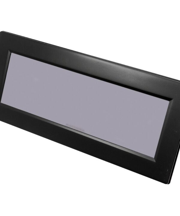 Flush Mitre Portlight — Size: Size 270 x 900 | Colour: Grey | Valance: None | Opening: Yes | Finishes: Black Painted