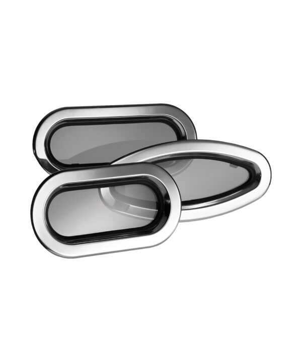 Stainless Steel Portlight — Size: Size 1 (Round End) | Opening: No