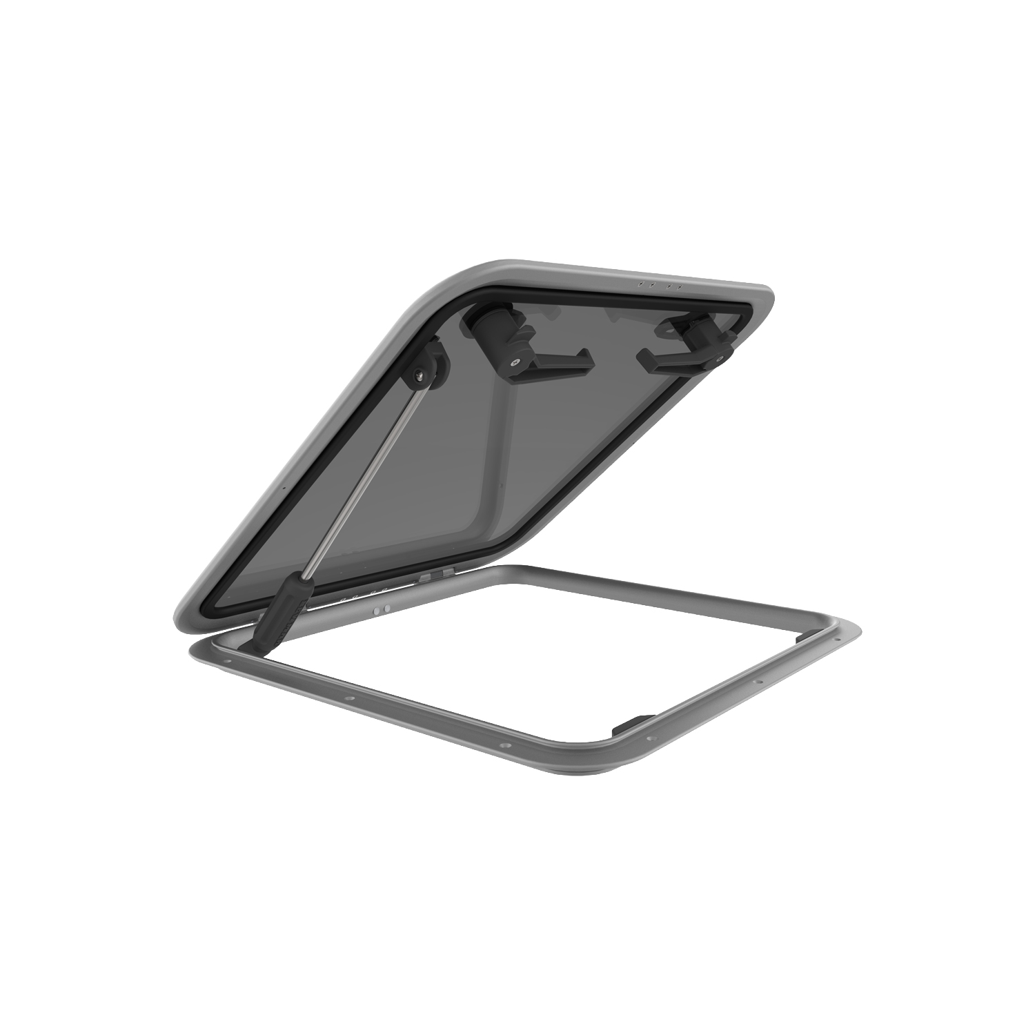 Low Profile Hatch — Size: Size 10 | Colour: Grey | Cut Outs: None | Variant: Stay