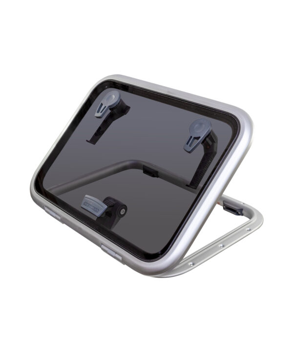 Low Profile Hatch — Size: Size 30 | Colour: Grey | Cut Outs: None | Variant: Friction Lever