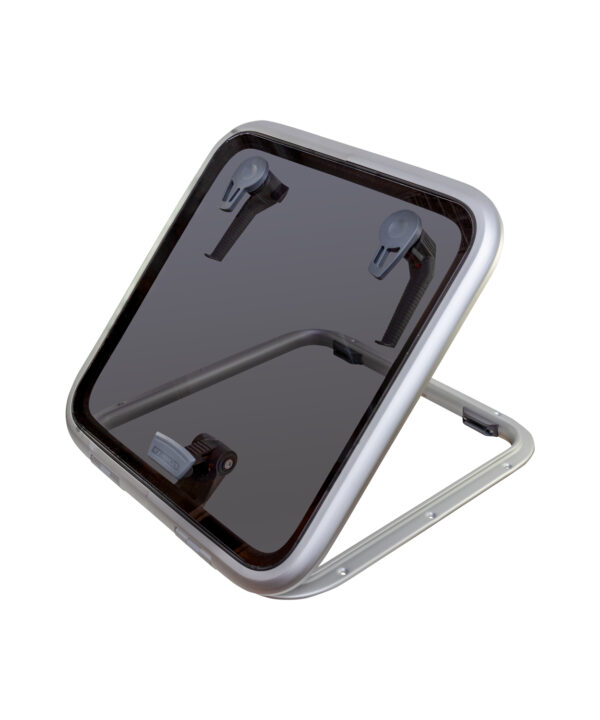 Low Profile Hatch — Size: Size 40 | Colour: Grey | Cut Outs: None | Variant: Friction Lever