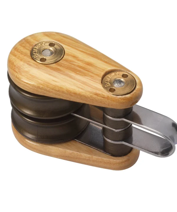 Wooden Block 30mm Double Fixed Eye