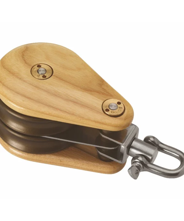 Wooden Block 64mm Double Swivel