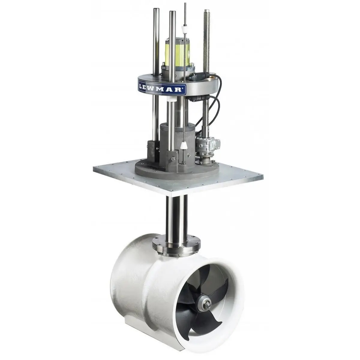 Vertical Retracting Thruster — Finishes: Aluminium Gearbox | Tunnel Size: 300mm | Power Source: Hydraulic | Wattage: 30CC