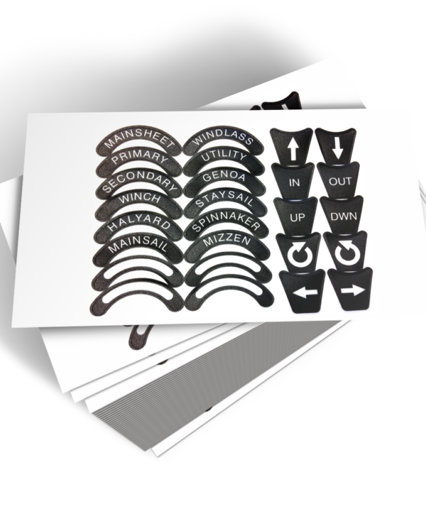 Control Functions ‘Up’ and ‘Down’ Decal Sheet — Variant: Silver on Black