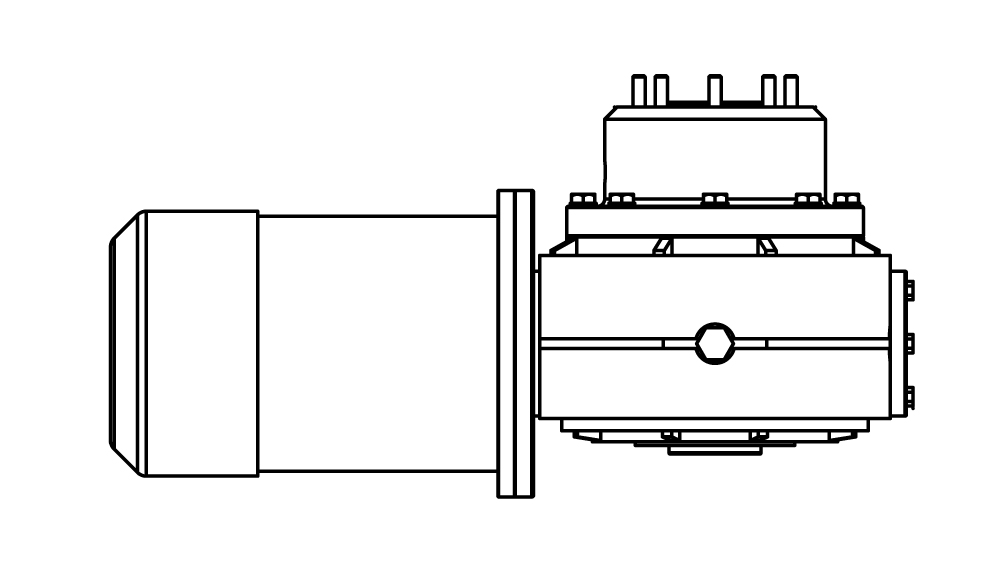 V-Series Motor Gearbox — Size: V8 | Variant: Mirrored | Motor Gearbox: Standard | Power Source: 24V | Wattage: 3.5KW