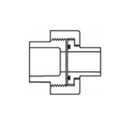 1" CPVC SOCKET x SPIGOT w/FKM O-RING SCH 80 UNION