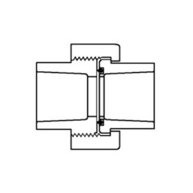 1" CPVC SOCKET w/FKM O-RING SCH 80 UNION
