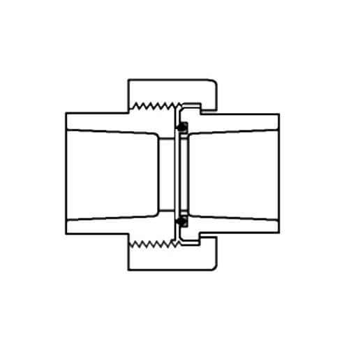 1″ CPVC SOCKET w/FKM O-RING SCH 80 UNION
