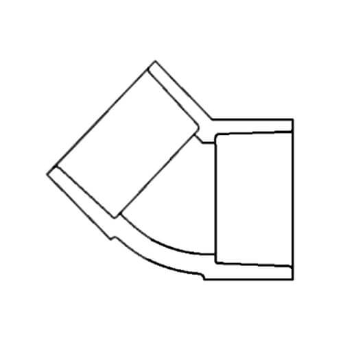 3/4″ CPVC SOCKET SCH 80 ELL 45°