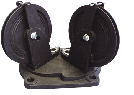 Constellation Steering Sheave — Variant: 127mm (5″) Cross Wire Idler – for 3/16″ and 1/4″ cable