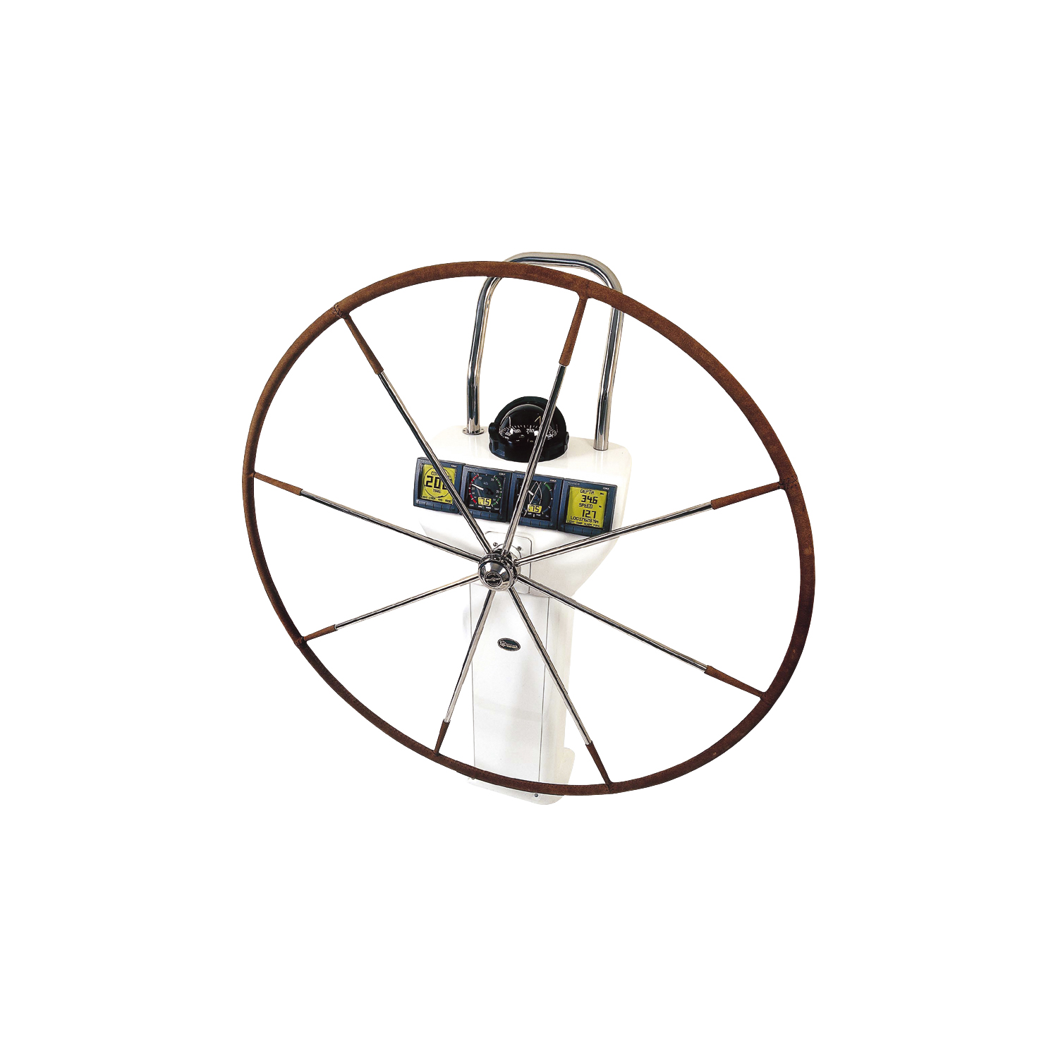 Royale Pedestal System — Variant: Teak Kit double leaf solid teak for Royale pedestal