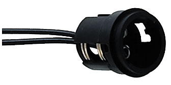 Double Contact Bayonet Socket - Black Polymer Body