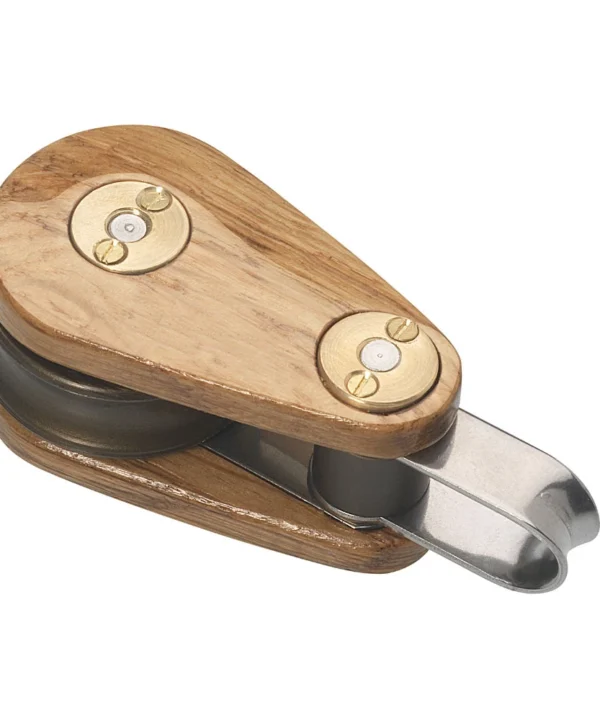 Wooden Block 30mm Single Fixed Eye