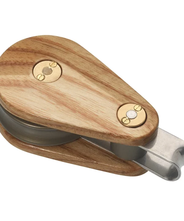 Wooden Block 45mm Single Fixed Eye