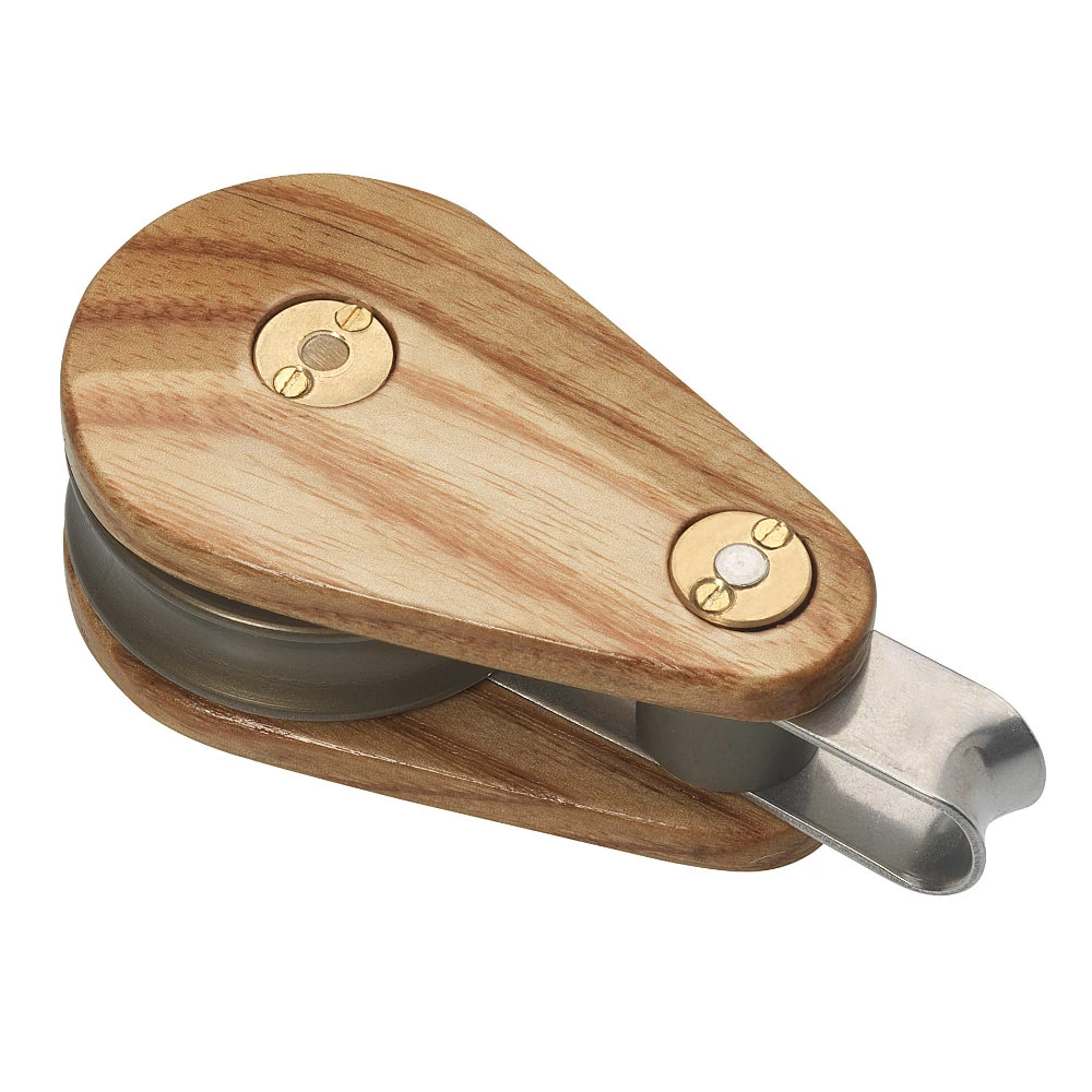 Wooden Block 45mm Single Fixed Eye