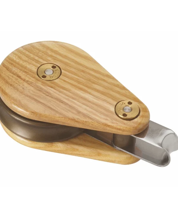Wooden Block 64mm Single Fixed Eye