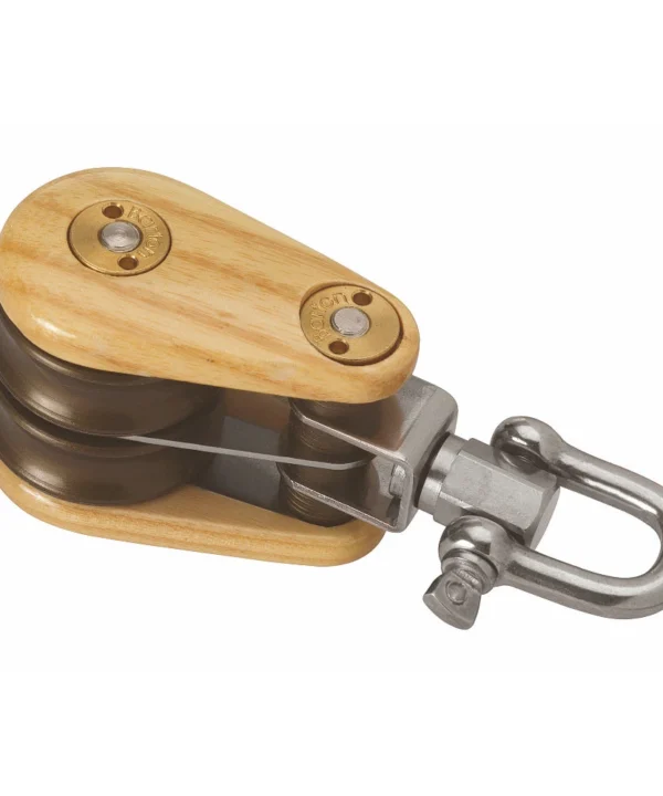 Wooden Block 30mm Double Swivel