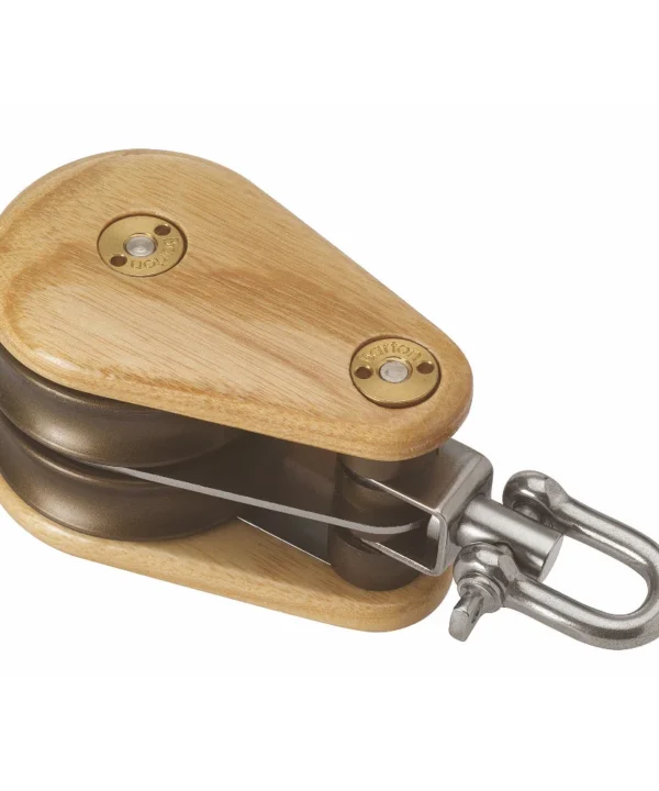 Wooden Block 45mm Double Swivel