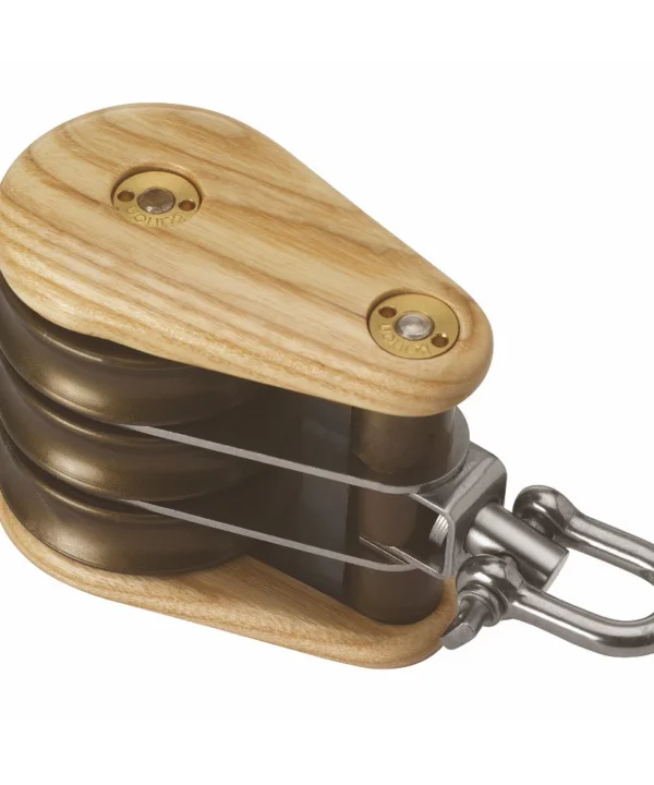Wooden Block 30mm Triple Swivel