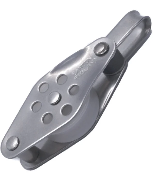 Stainless Steel Plain Bearing Single Block + Fixed Eye & Becket 30mm