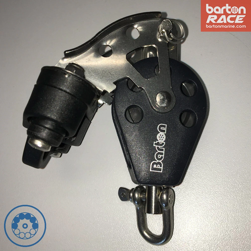 Size 2 35mm Ball Bearing Sheave Single Swivel Becket & Cam