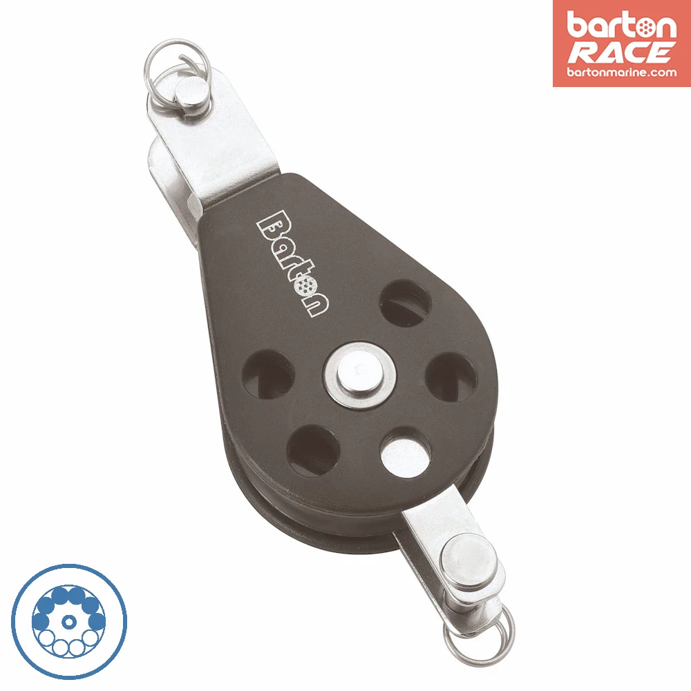 Size 3 45mm Ball Bearing Pulley Block Single With Double Tang &Becket