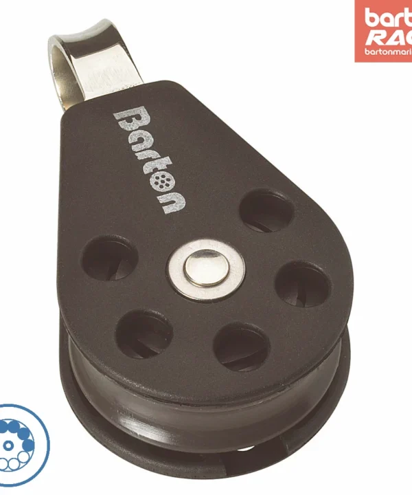 Size 3 45mm Ball Bearing Pulley Block Single Block With Fixed Eye