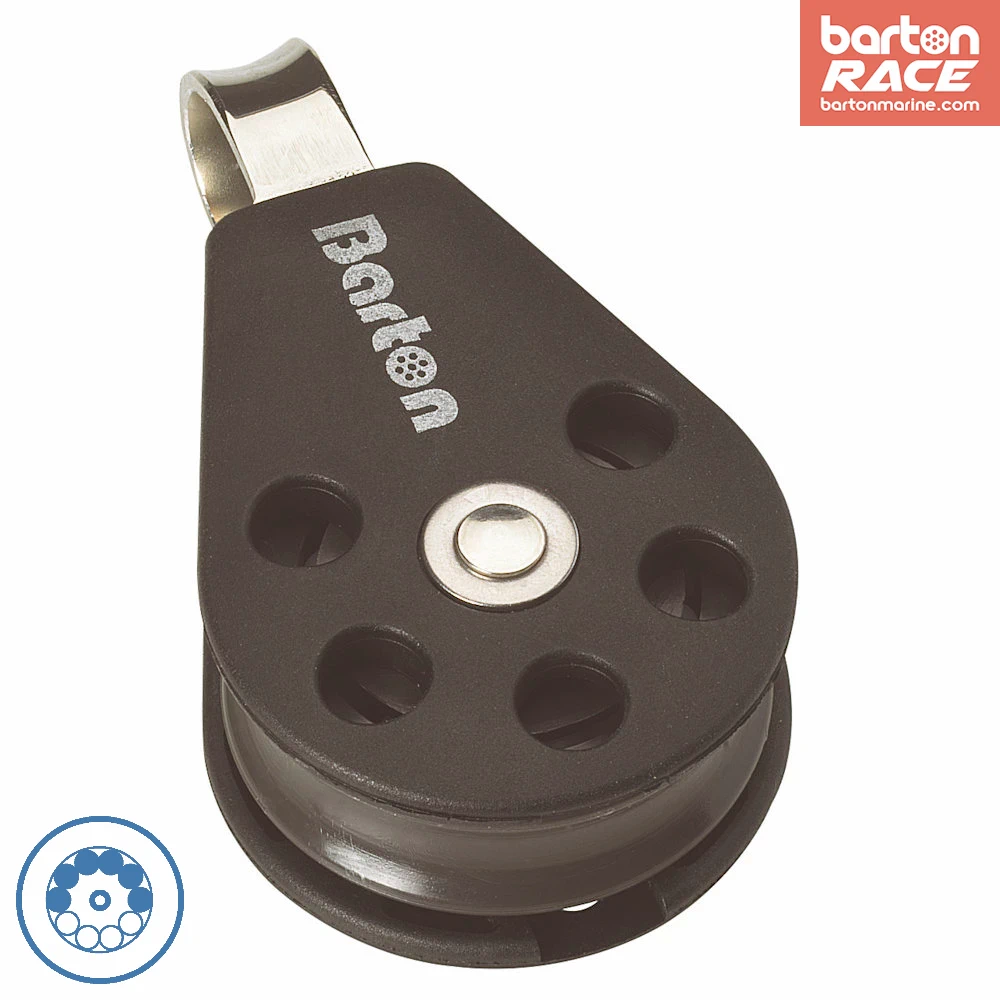 Size 3 45mm Ball Bearing Pulley Block Single Block With Fixed Eye