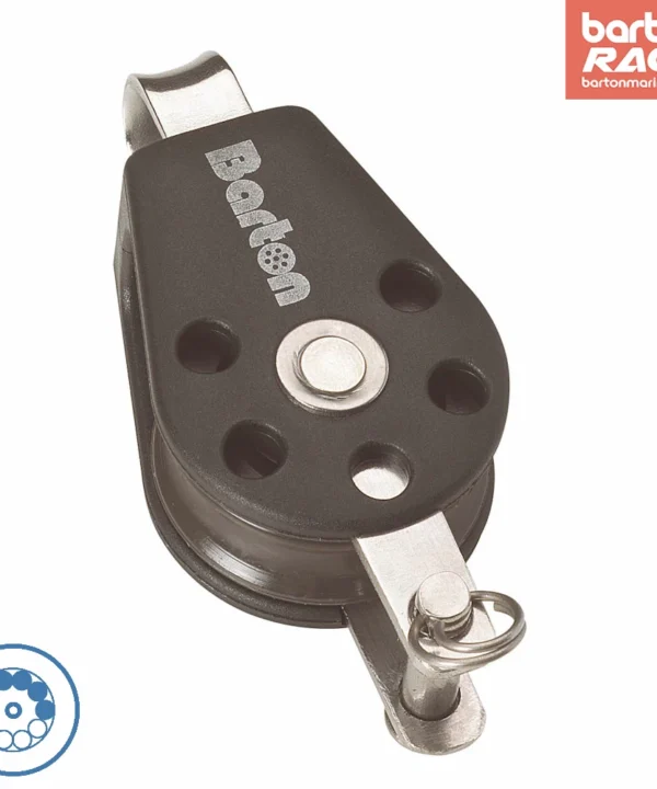 Size 3 45mm Ball Bearing Pulley Block Single Fixed Eye & Becket