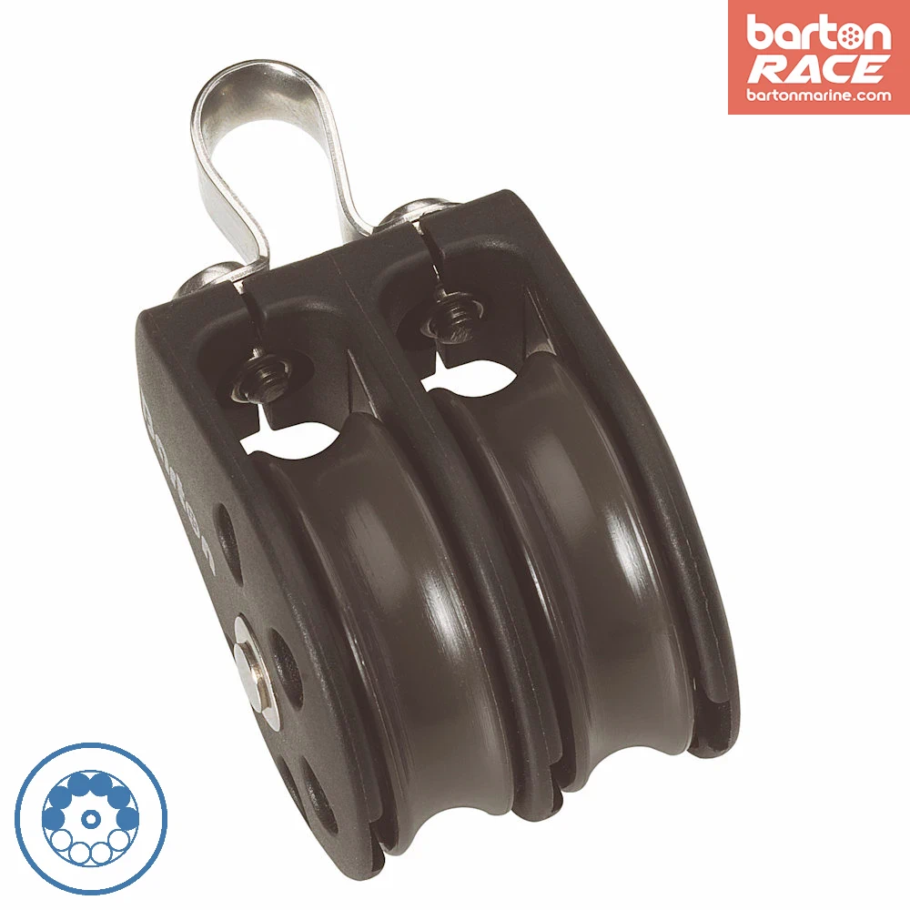 Size 3 45mm Ball Bearing Pulley Block Double Block Fixed Eye