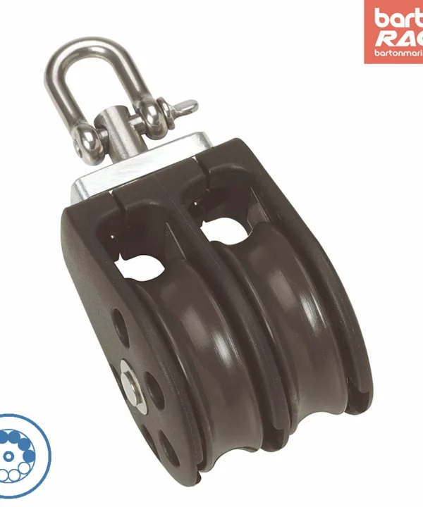 Size 3 45mm Ball Bearing Pulley Block Double Block With Swivel