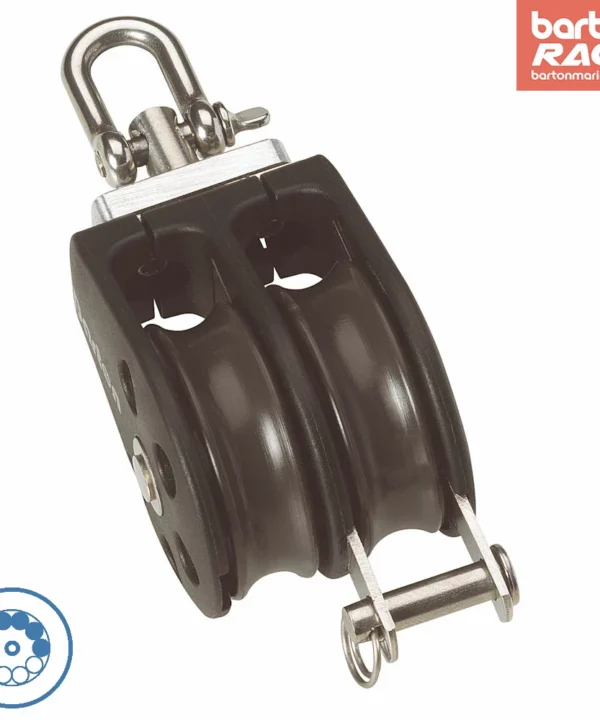 Size 3 45mm Ball Bearing Pulley Block Double Swivel & Becket