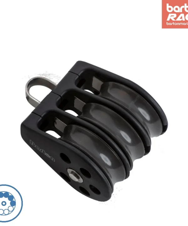 Size 3 45mm Ball Bearing Pulley Block Triple Block With Fixed Eye