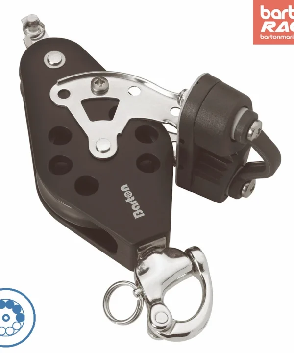 Size 3 30/58mm Ball Bearing Pulley Block Fiddle Snap Shackle & Becket