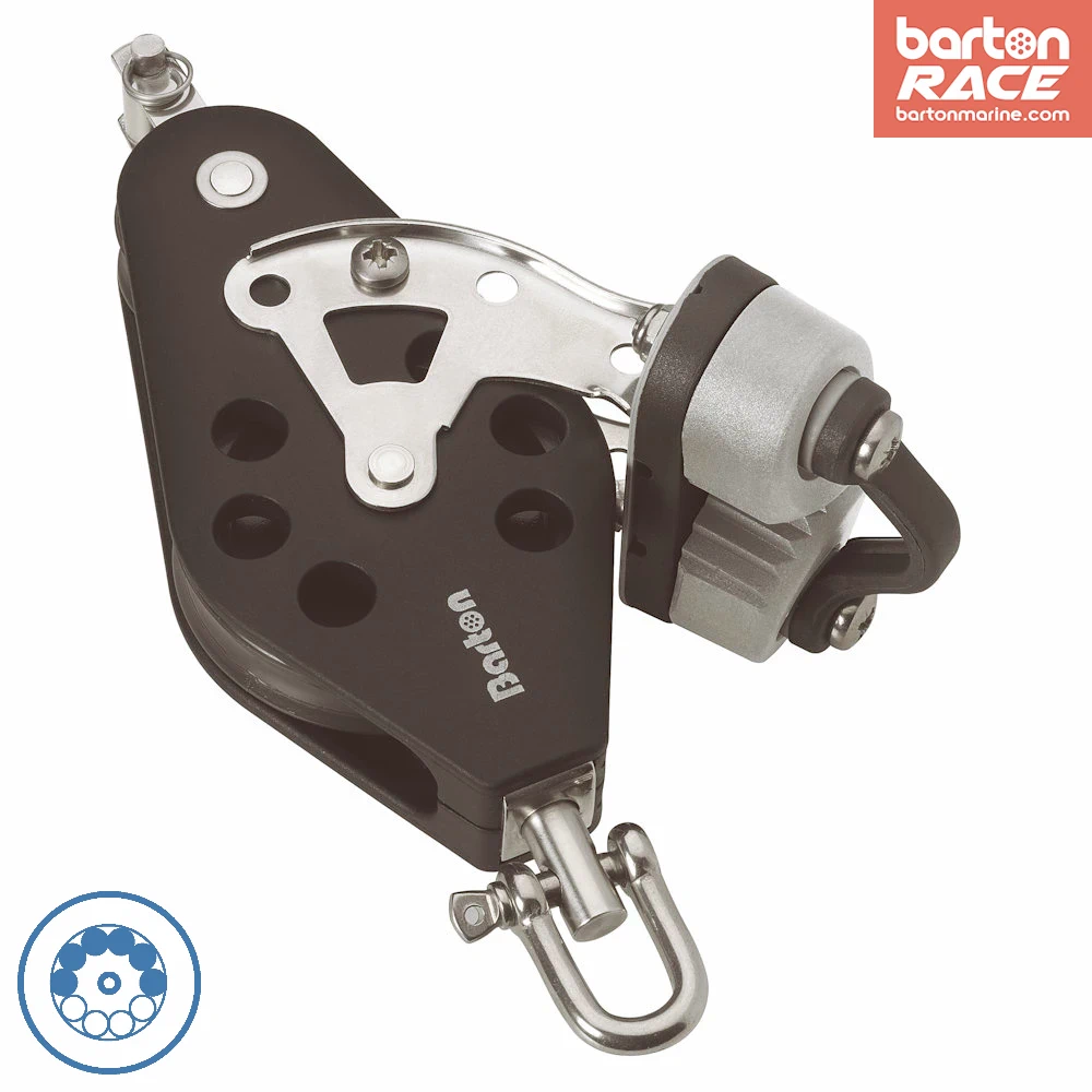 Size 3 30/58mm Ball Bearing Pulley Block Fiddle Swivel Becket & Plastic Cam