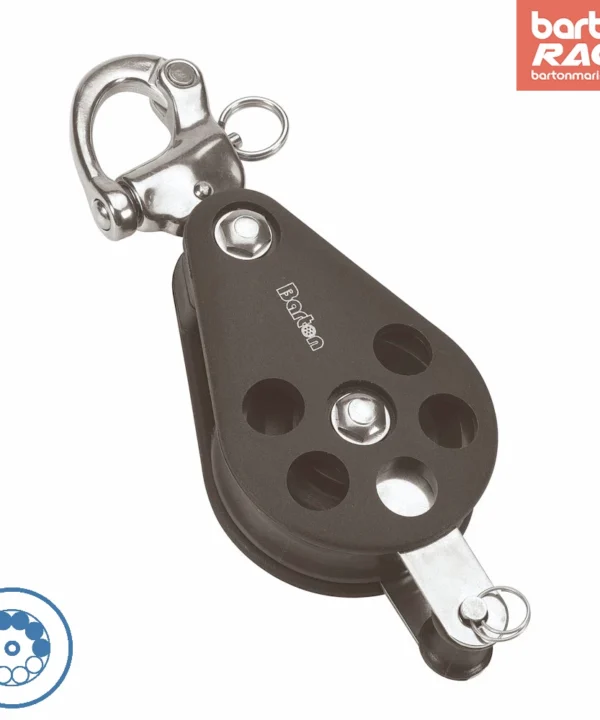 Size 5 54mm Ball Bearing Pulley Block Single Snap Shackle