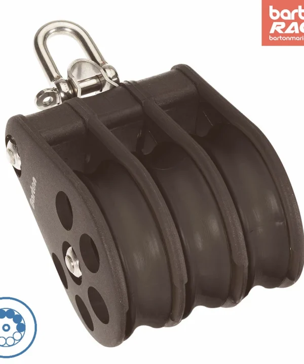 Size 5 54mm Ball Bearing Pulley Block Triple Reverse Shackle