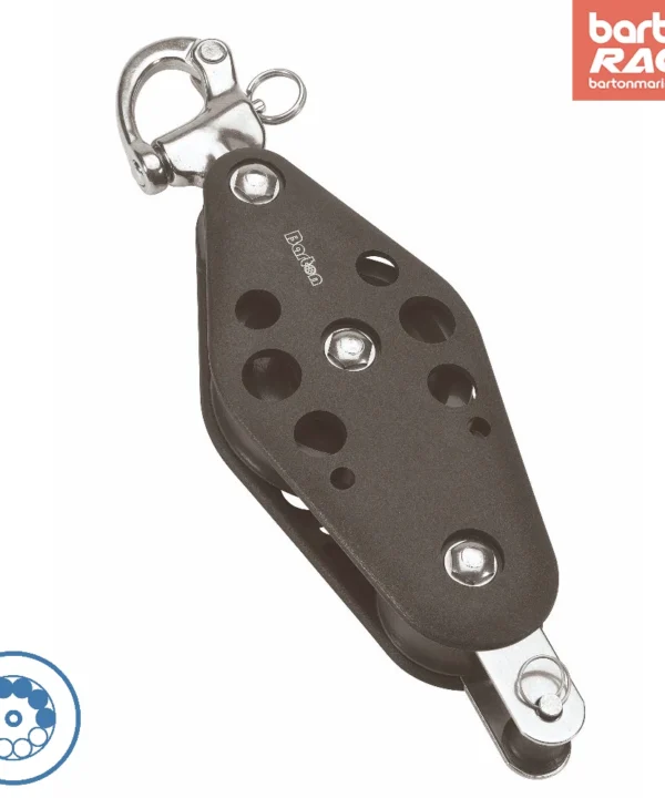 Size 5 38/64mm Ball Bearing Pulley Block Fiddle Snap Shackle & Becket
