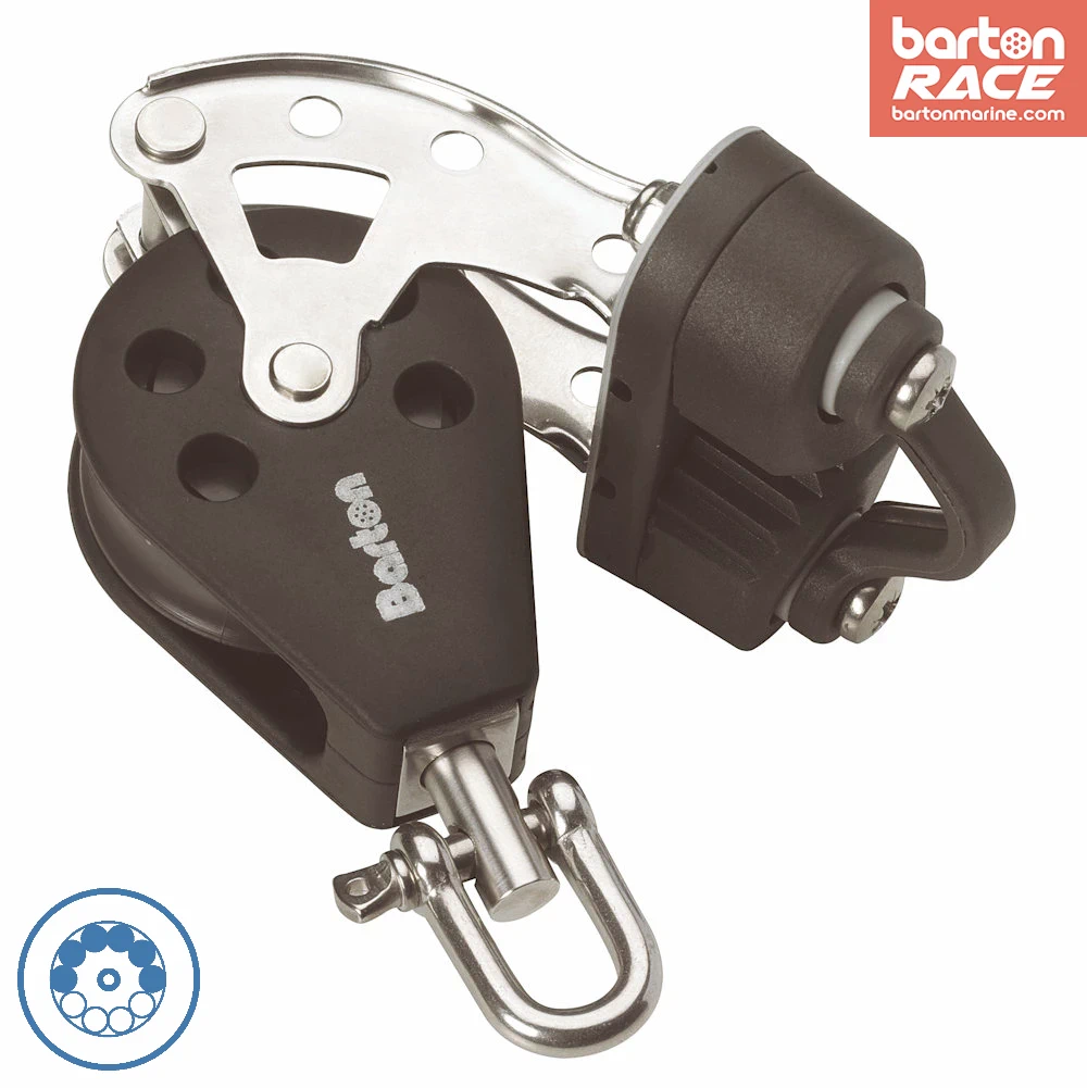 Size 5 54mm Ball Bearing Pulley Block Single Swivel Becket & Cam
