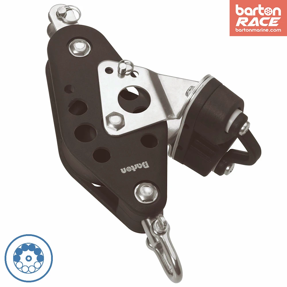 Size 5 38/64mm Ball Bearing Pulley Block Fiddle Swivel Becket & Cam