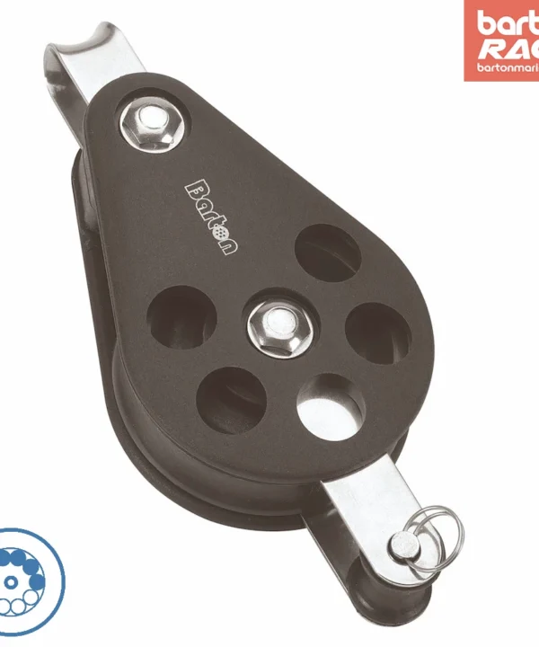Size 6 64mm Ball Bearing Pulley Block Single Fixed Eye & Becket