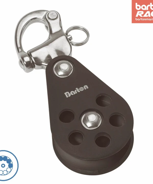 Size 6 64mm Ball Bearing Pulley Block Single Snap Shackle