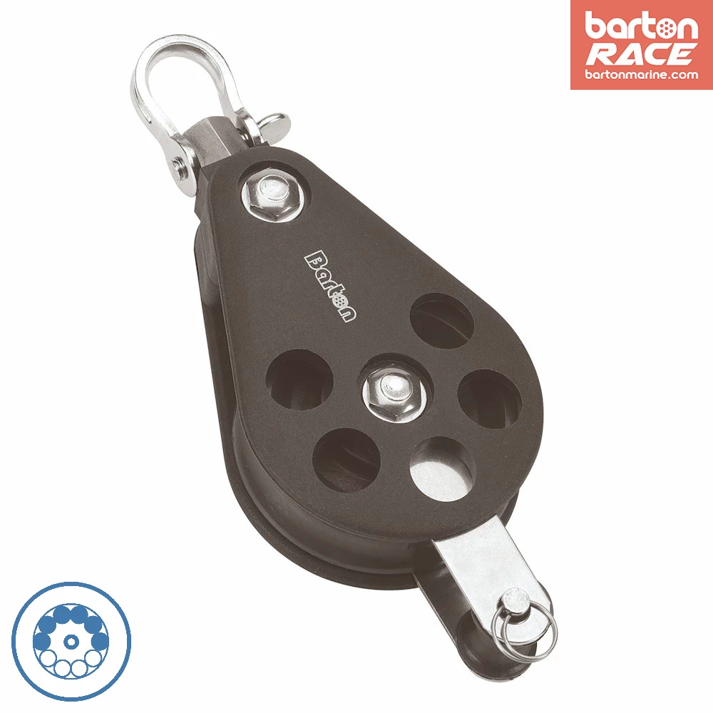Size 6 64mm Ball Bearing Pulley Block Single Variloc & Becket