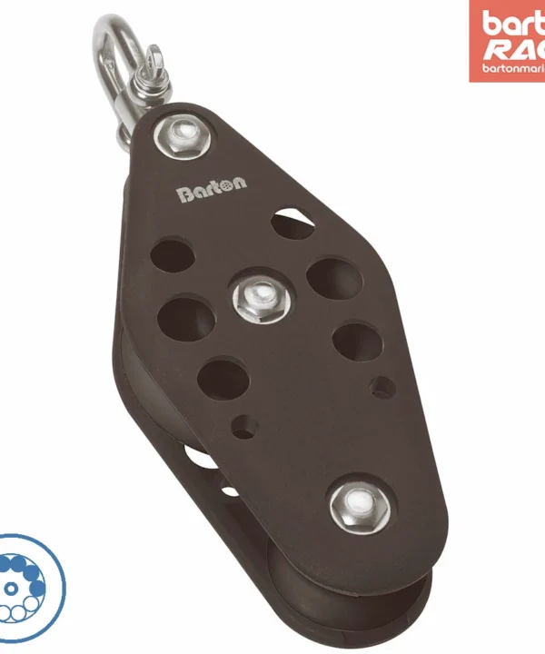 Size 6 44/72mm Ball Bearing Pulley Block Fiddle Swivel