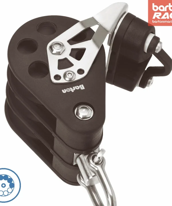 Size 6 64mm Ball Bearing Pulley Block Triple Swivel & Cam