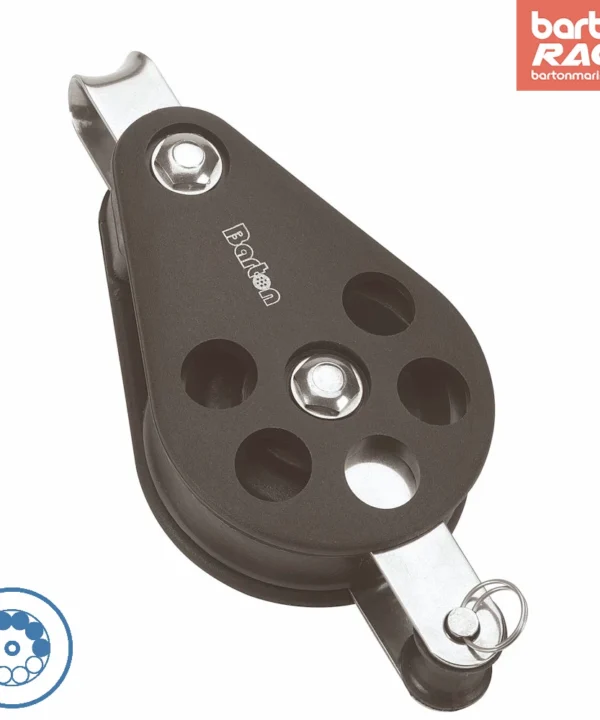 Size 7 70mm Ball Bearing Pulley Block Single Fixed Eye & Becket